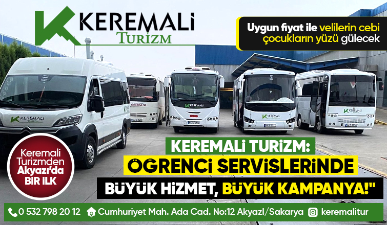 Keremali Turizm’den Akyazı’da Bir İlk: Öğrenci Servis Hizmeti!