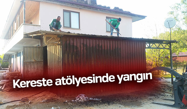 Kereste atölyesinde yangın