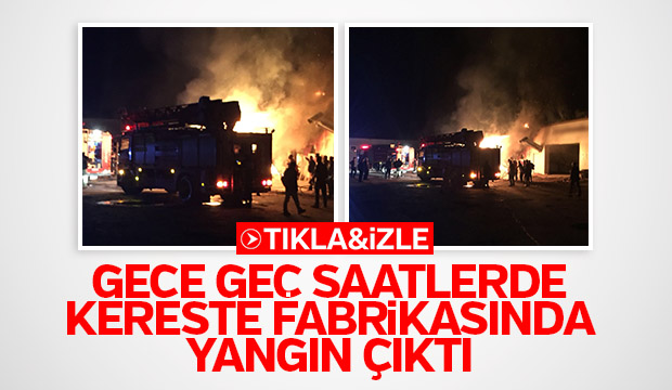 Kereste Fabrikasında Yangın