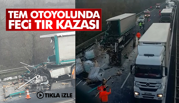 KİMYASAL MADDE YÜKLÜ 2 TIR ÇARPIŞTI