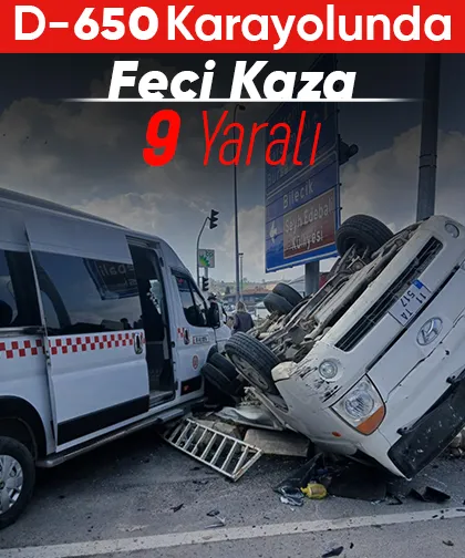 Kırmızı ışık ihlali kaza ile sonuçlandı: 9 yaralı