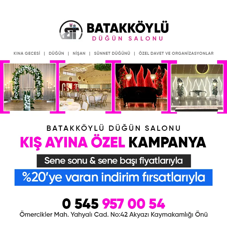 Kışa Özel Kampanya! Batakköylü Düğün Salonu’nda %20 İndirimli Organizasyonlar!