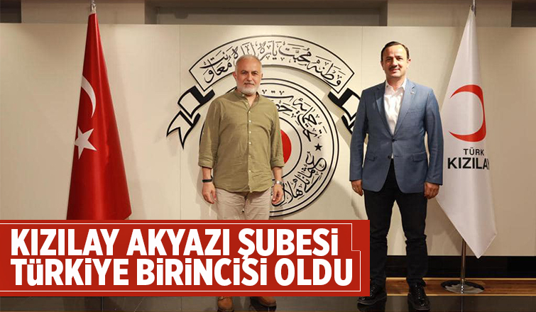 Kızılay Akyazı Şubesi bağışta Türkiye birincisi