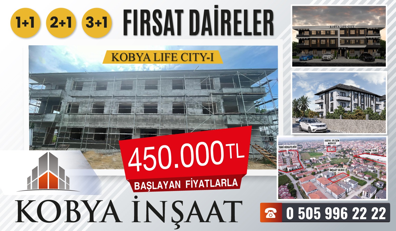Kobya İnşaat'tan Sınırlı Sayıda Lüks Daireler