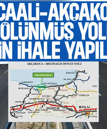 Kocaali ile Akçakoca arasındaki bölünmüş yolun ihalesi yapıldı