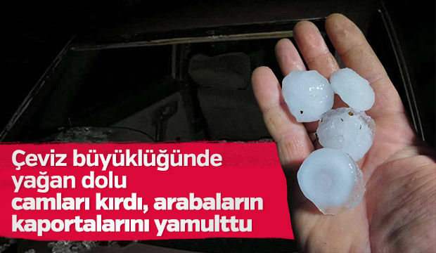 Kocaali'yi dolu vurdu, hasar büyük