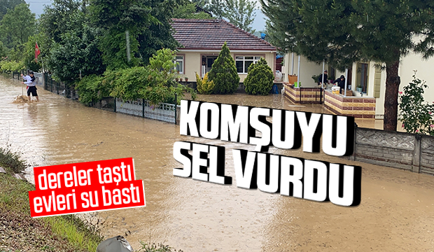 Komşusu sel vurdu
