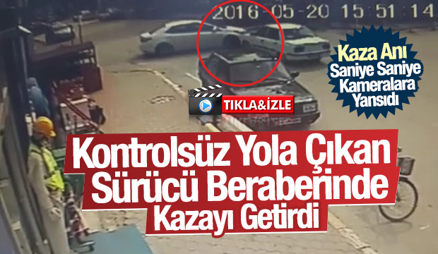 Kontrolsüz Yola Çıkan Sürücü Kazayı Beraberinde Getirdi