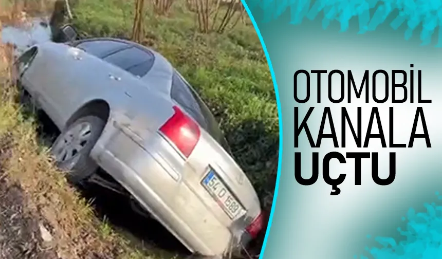 Kontrolü kaybetti, kanala uçtu