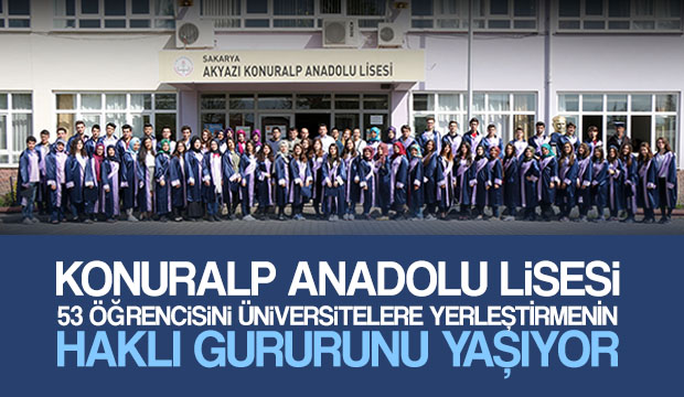 KONURALP ANADOLU LİSESİ 53 ÖĞRENCİSİNİ ÜNİVERSİTEYE YERLEŞTİRDİ