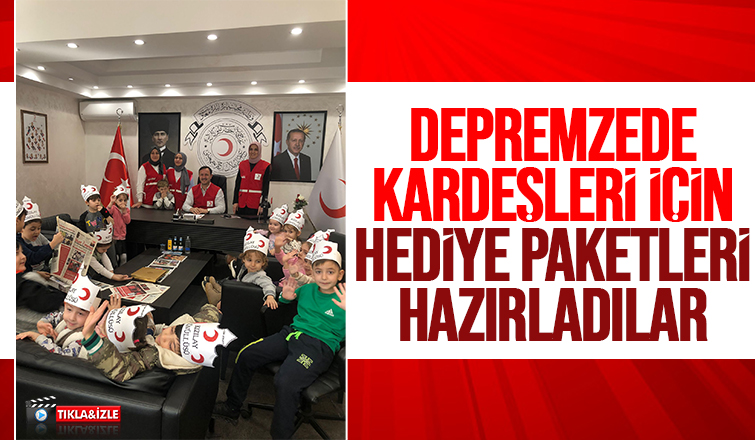 Konuralp Anaokulu'ndan depremzede çocuklar için anlamlı yardım