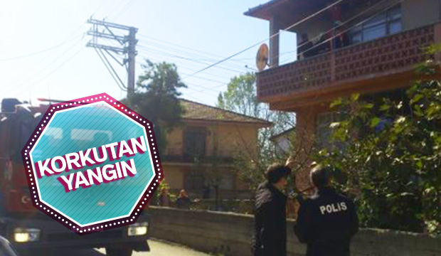 Konuralp Mahallesinde Korkutan Yangın