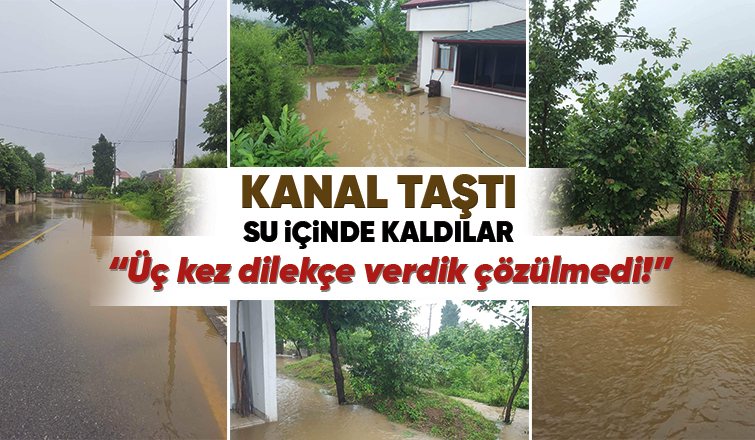 Küçücek Cumhuriyet mahallesinde kanal taştı
