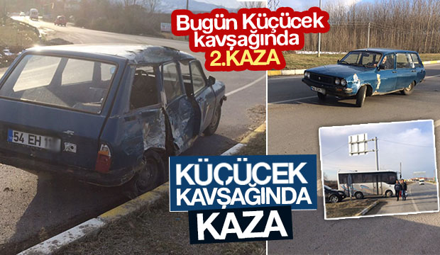 Küçücek Kavşağında Kaza