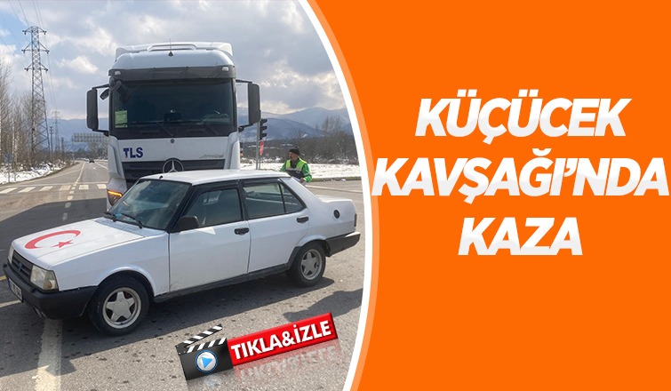 Küçücek Kavşağında tanker ile otomobil çarpıştı