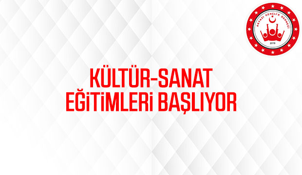 Kültür Sanat Eğitimleri Başlıyor