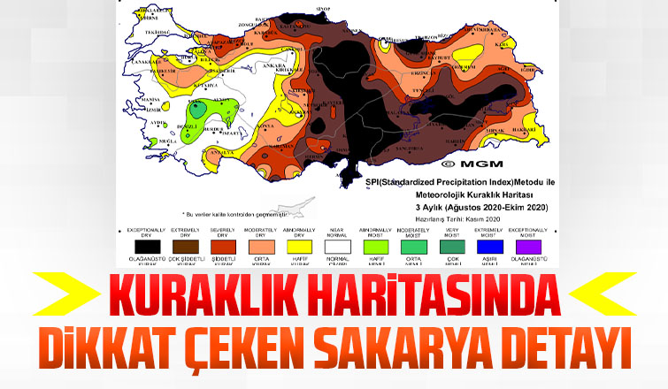 Kuraklık haritasında Sakarya için korkutan gelişme