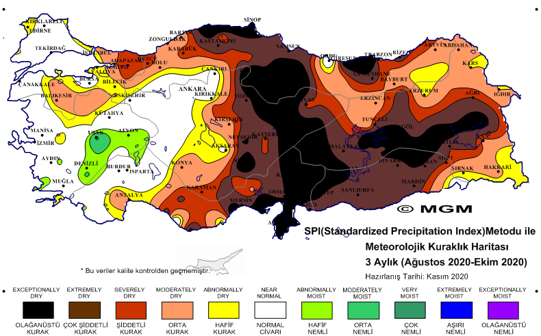 Kuraklık haritasında Sakarya için korkutan gelişme