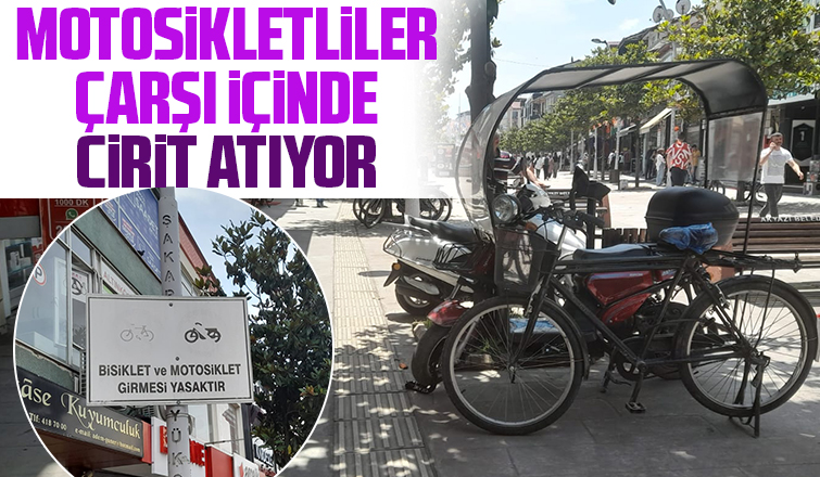 Kural tanımayan motosikletliler yayaları tehdit ediyor