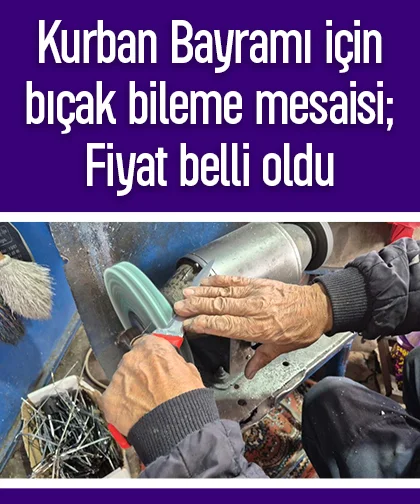 Kurban Bayramı için bıçak bileme mesaisi; Fiyat belli oldu