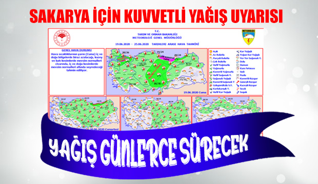 Kuvvetli yağış uyarısı