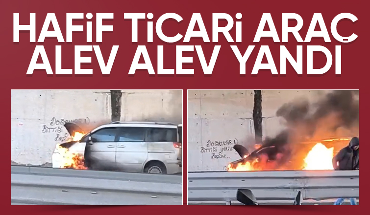 Kuzey Marmara Otoyolu'nda araç alev topuna döndü