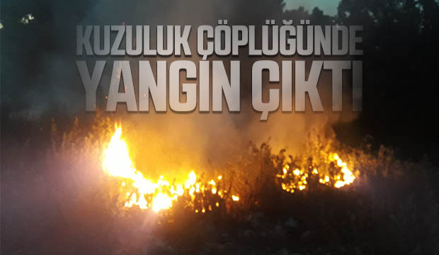 Kuzuluk çöplüğünde yangın