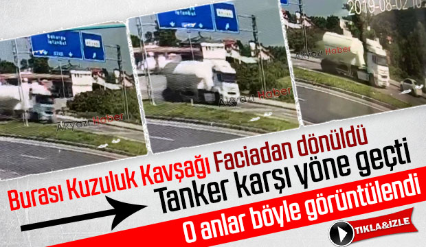 Kuzuluk Kavşağında Faciadan dönüldü