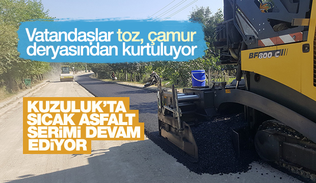 Kuzuluk Mahalle Yolları Sıcak Asfaltla Kavuştu