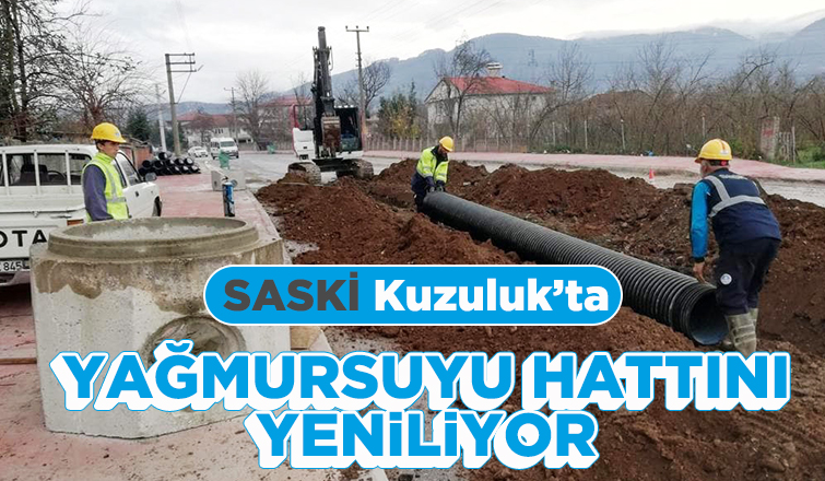Kuzuluk’ta yağmursuyu hattını yenileniyor