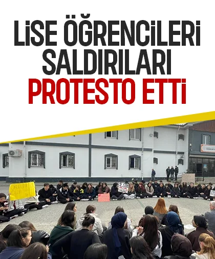 Lise öğrencileri saldırıları protesto etti