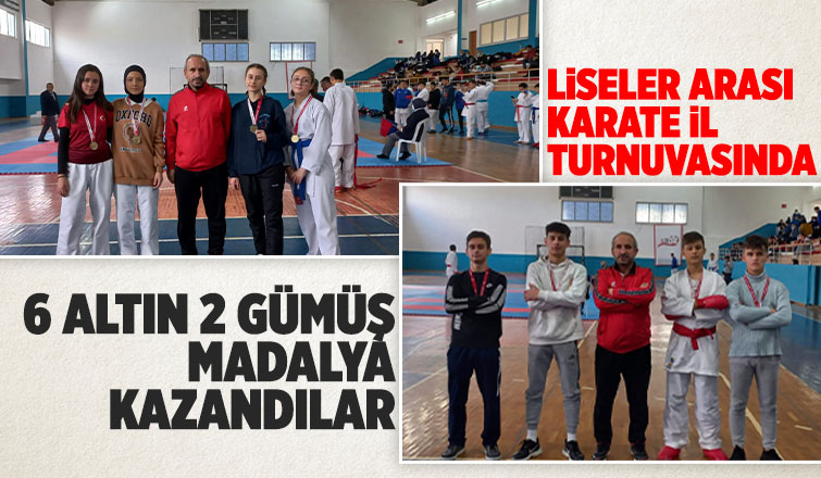 Liseler arası karate turnuvasında ilçemizi gururlandırdılar