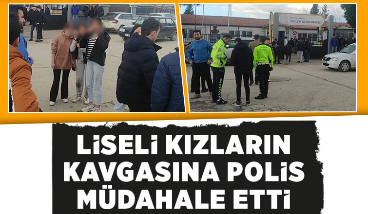 Liseli kızlar kavga etti
