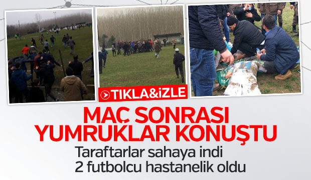 Maç Sonrası Yumruklar Konuştu 2 Kişi Hastanelik Oldu 