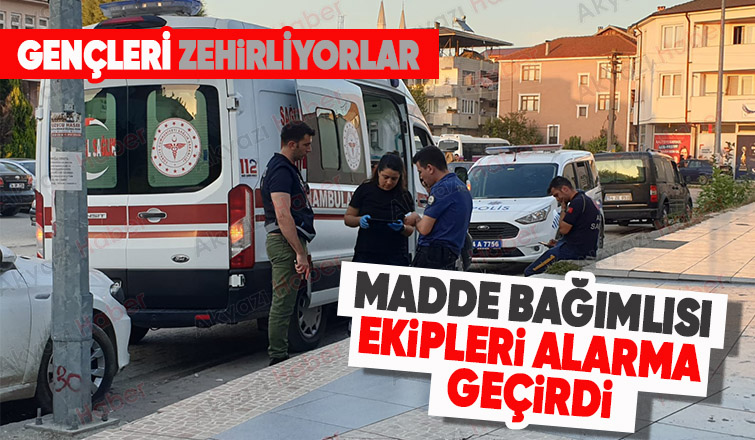 Madde bağımlısı kendine zarar verdi