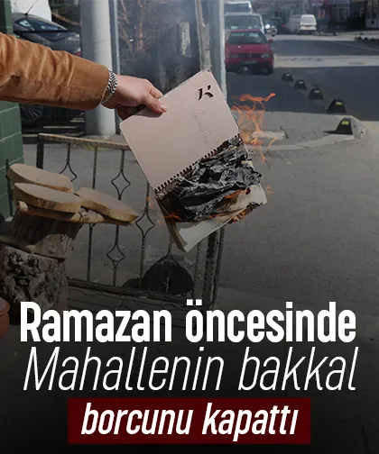 Mahallelinin bakkal borcunu ödedi