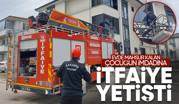 Mahsur Kalan Çocuğun Yardımına İtfaiye Yetişti