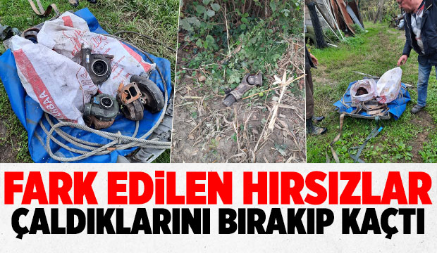 Malzeme çaldılar, fark edilince bırakıp kaçtılar