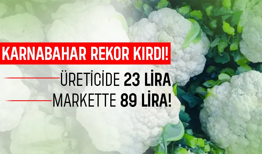  Market ve üretici arasındaki fark rekoru karnabaharda