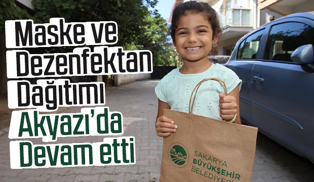 Maske dağıtımı Akyazı ile devam etti