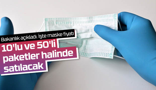 Maske satış fiyatı belli oldu