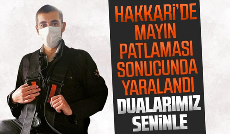 Karapürçekli asker mayına basıp yaralandı