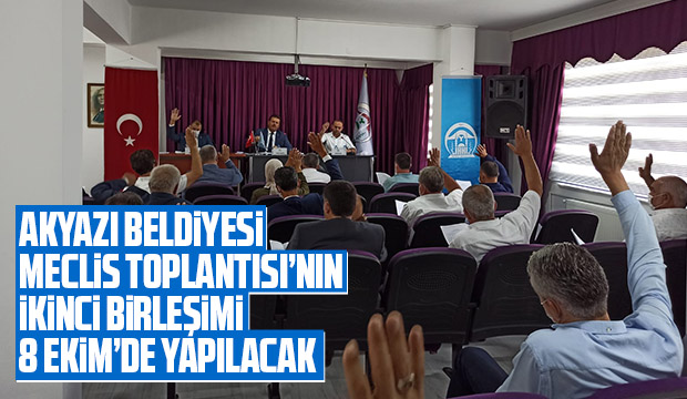 Meclis Toplantısı'nın İkinci Birleşimi 8 Ekim'de yapılacak