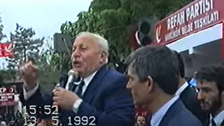 Merhum Erbakan'ın Recep Yıldırım'ı örnek belediye başkanı gösterdiği görüntü ortaya çıktı