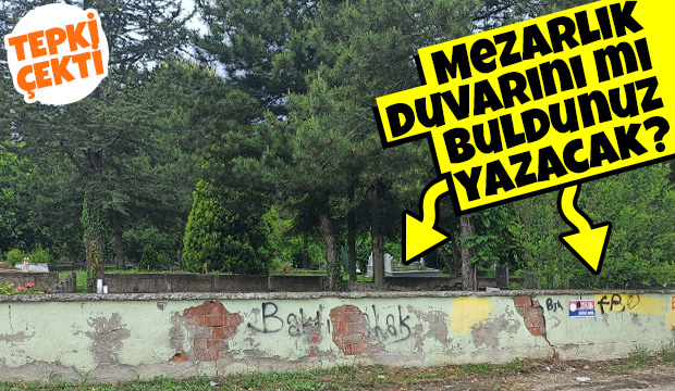 Merkez mezarlıkta istenmeyen görüntüler