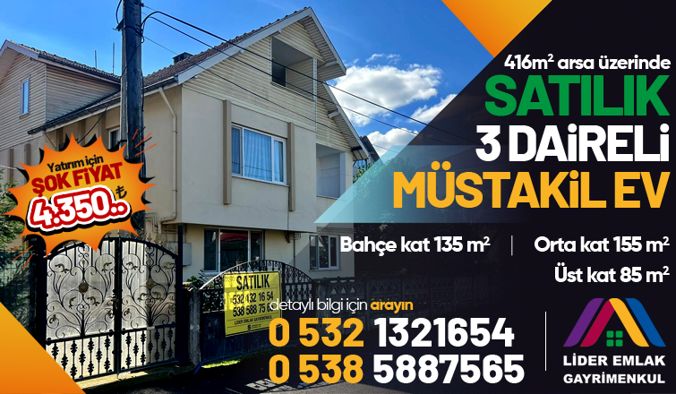 Merkezde, Değerli Konumda 3 Katlı Müstakil Ev!