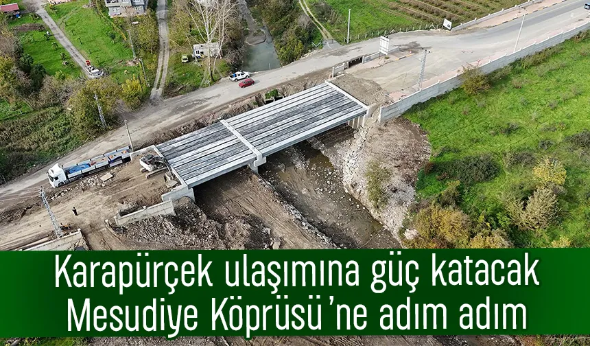 Mesudiye Köprüsü’nde ayak imalatları tamamlandı