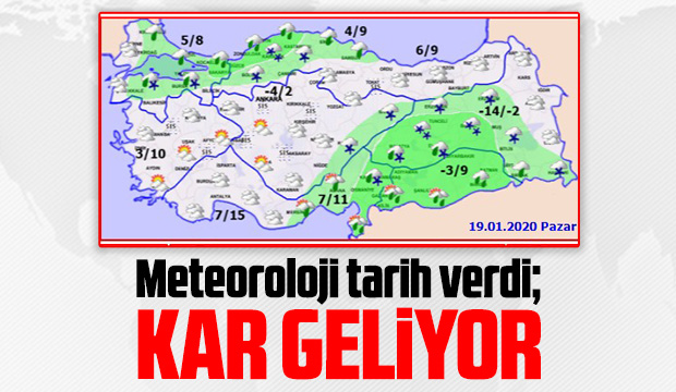 Meteoroloji tarih verdi Kar geliyor