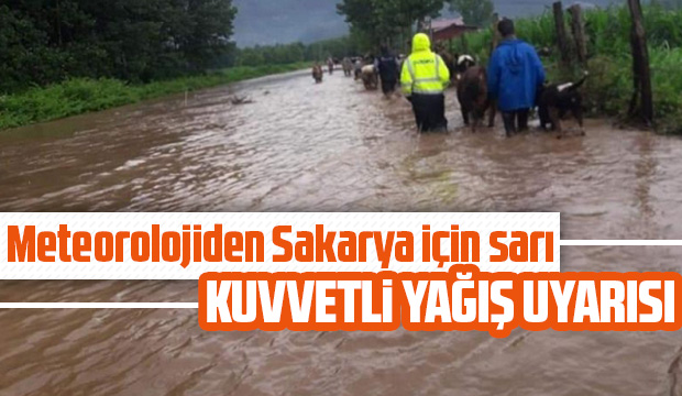 Meteorolojiden Akyazı için sarı kodlu uyarı