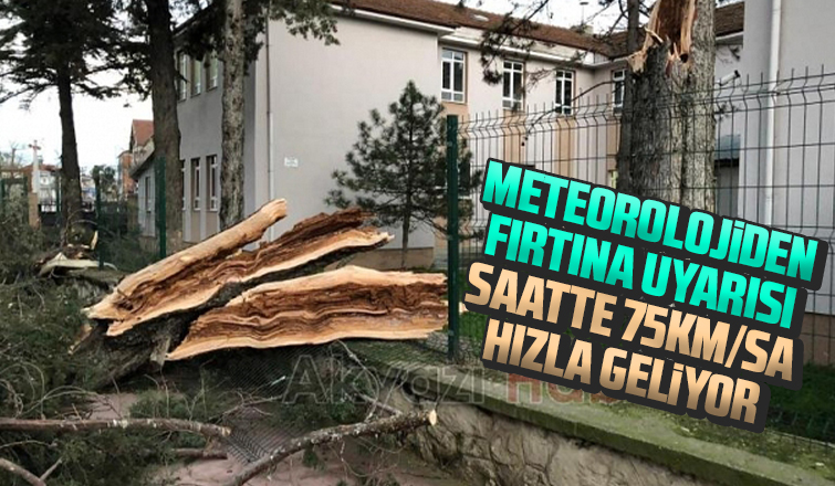 Meteorolojiden fırtına uyarısı